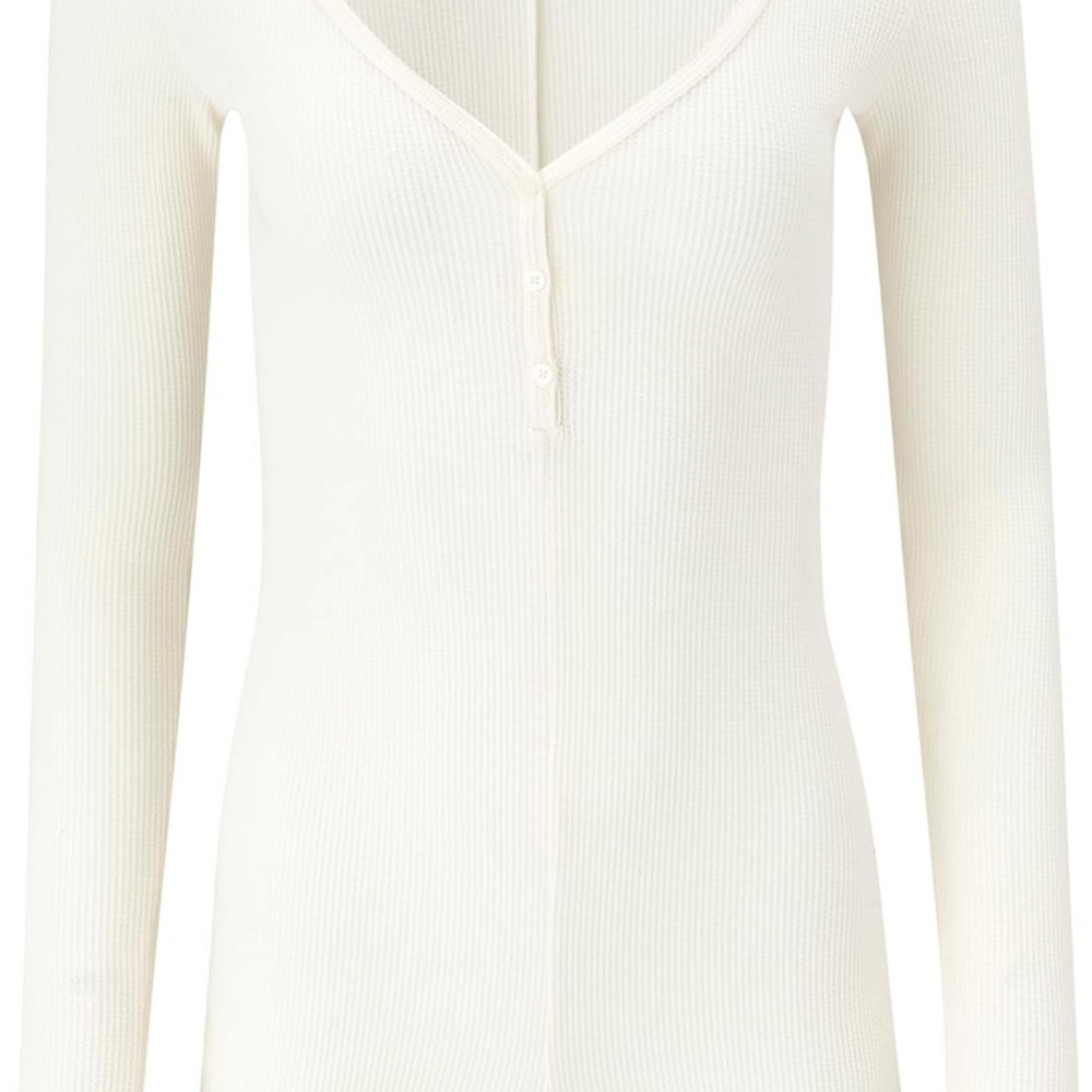 Women's White Ribbed Top